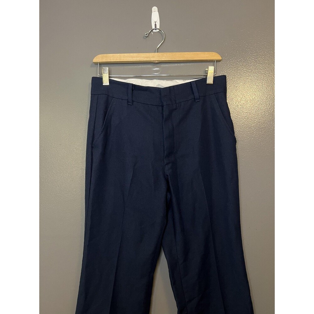 Vintage Jack Tar Pants Womens Navy Blue Flare Dress Slacks Bell Bottom 70s